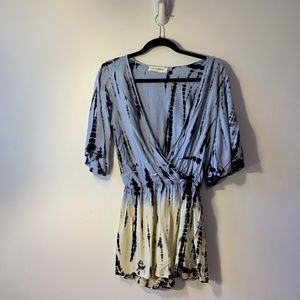Tie Dye Kimono Style Romper (M)